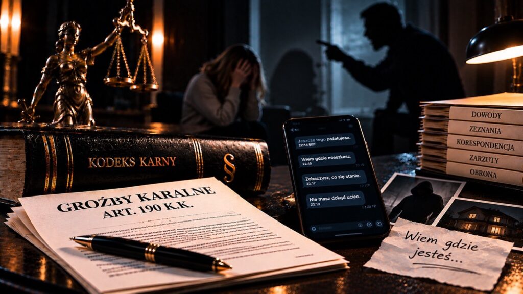 Groźby karalne art. 190 k.k. – pomoc adwokata w sprawach dotyczących gróźb i zastraszania