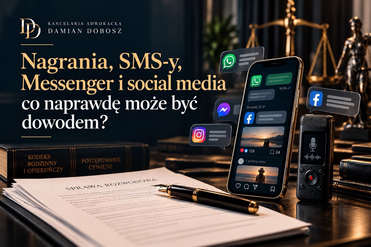 Nagrania, SMS-y, Messenger, Facebook i Instagram jako dowody w sprawie rozwodowej
