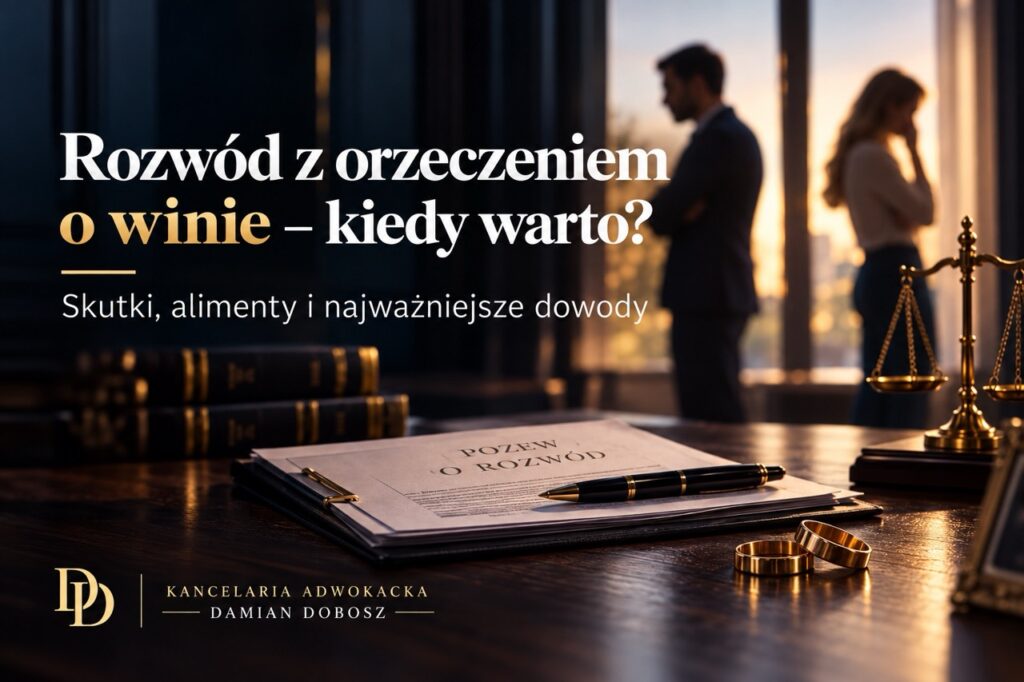 Rozwód z orzeczeniem o winie – skutki, alimenty i najważniejsze dowody w sprawie rozwodowej