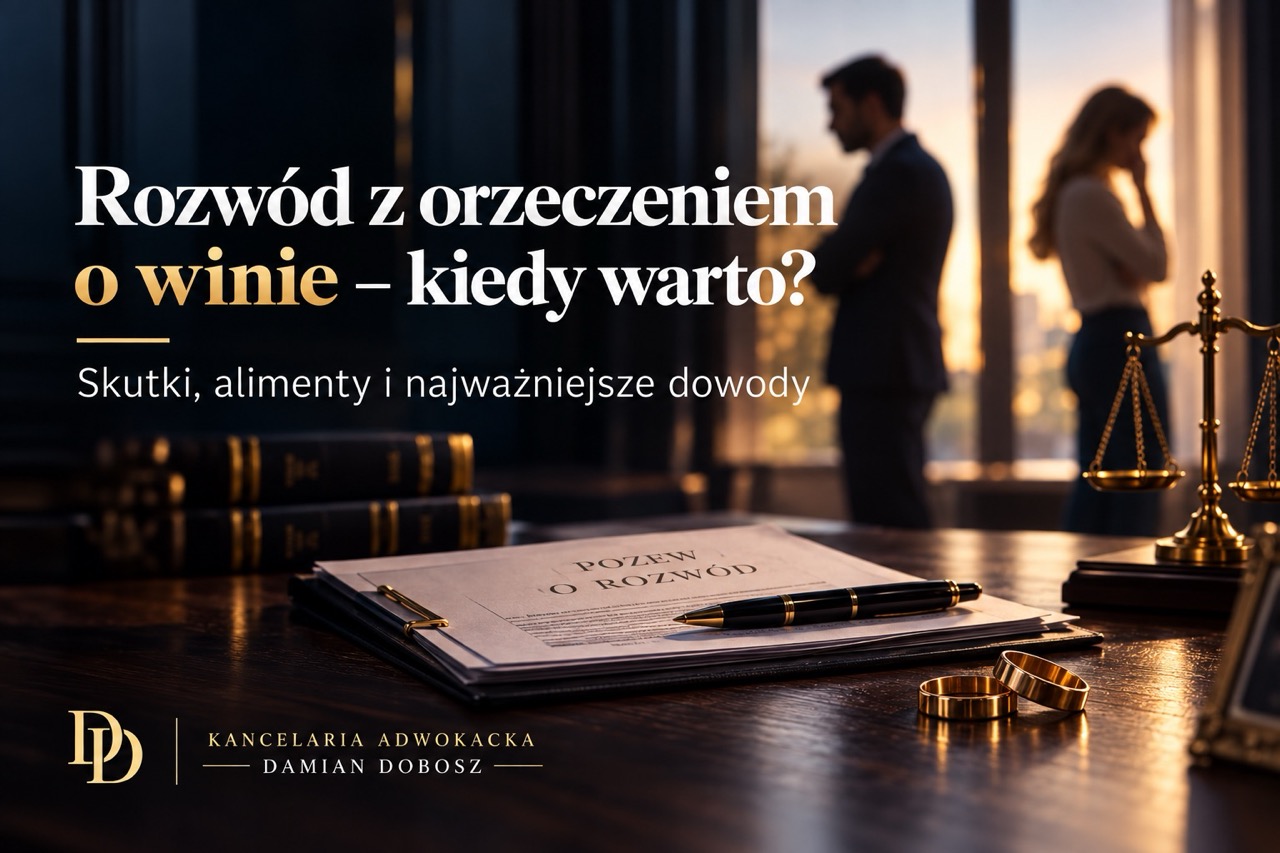 Rozwód z orzeczeniem o winie – skutki, alimenty i najważniejsze dowody w sprawie rozwodowej