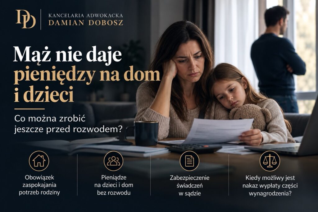 Mąż nie daje pieniędzy na dom i dzieci – zaspokajanie potrzeb rodziny przed rozwodem