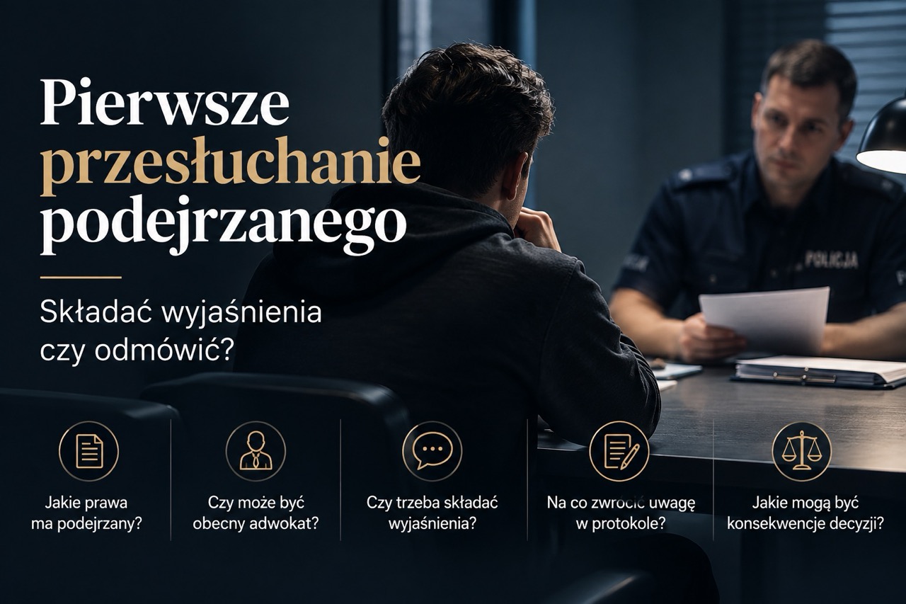Pierwsze przesłuchanie podejrzanego – prawa podejrzanego, adwokat i składanie wyjaśnień