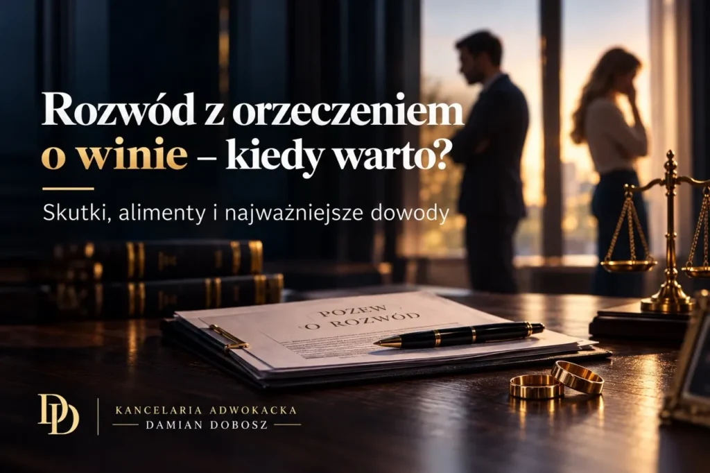 Rozwód z orzeczeniem o winie – skutki, alimenty i najważniejsze dowody w sprawie rozwodowej